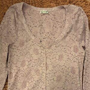 Free People Intimates Soft Purple Lace Top